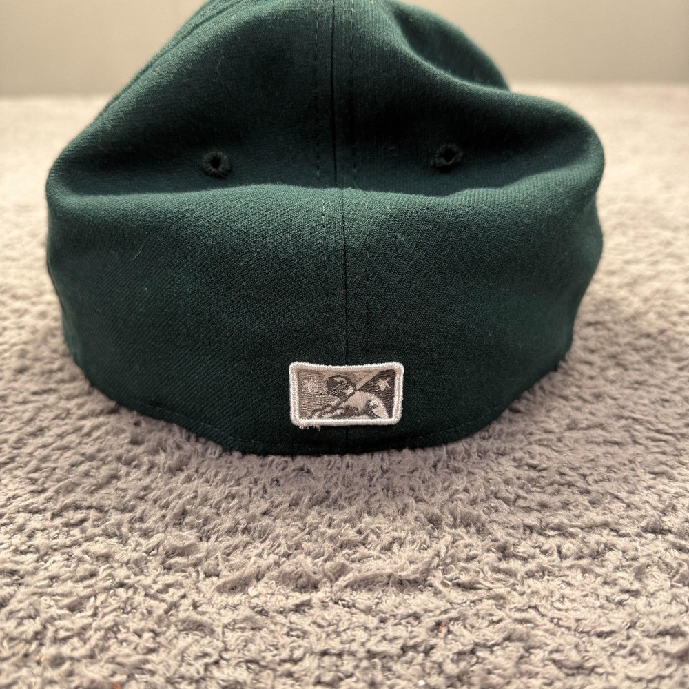 Fort Wayne TinCaps Hat Cap Fitted Mens 7 1/2 Green MILB Baseball 59FIFTY New Era - Picture 6 of 13